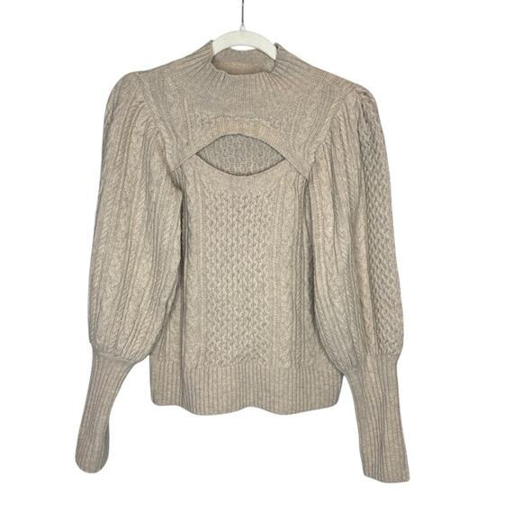 Sea NY Juliette Cable Knit Cutout Sweater - Picture 2 of 8